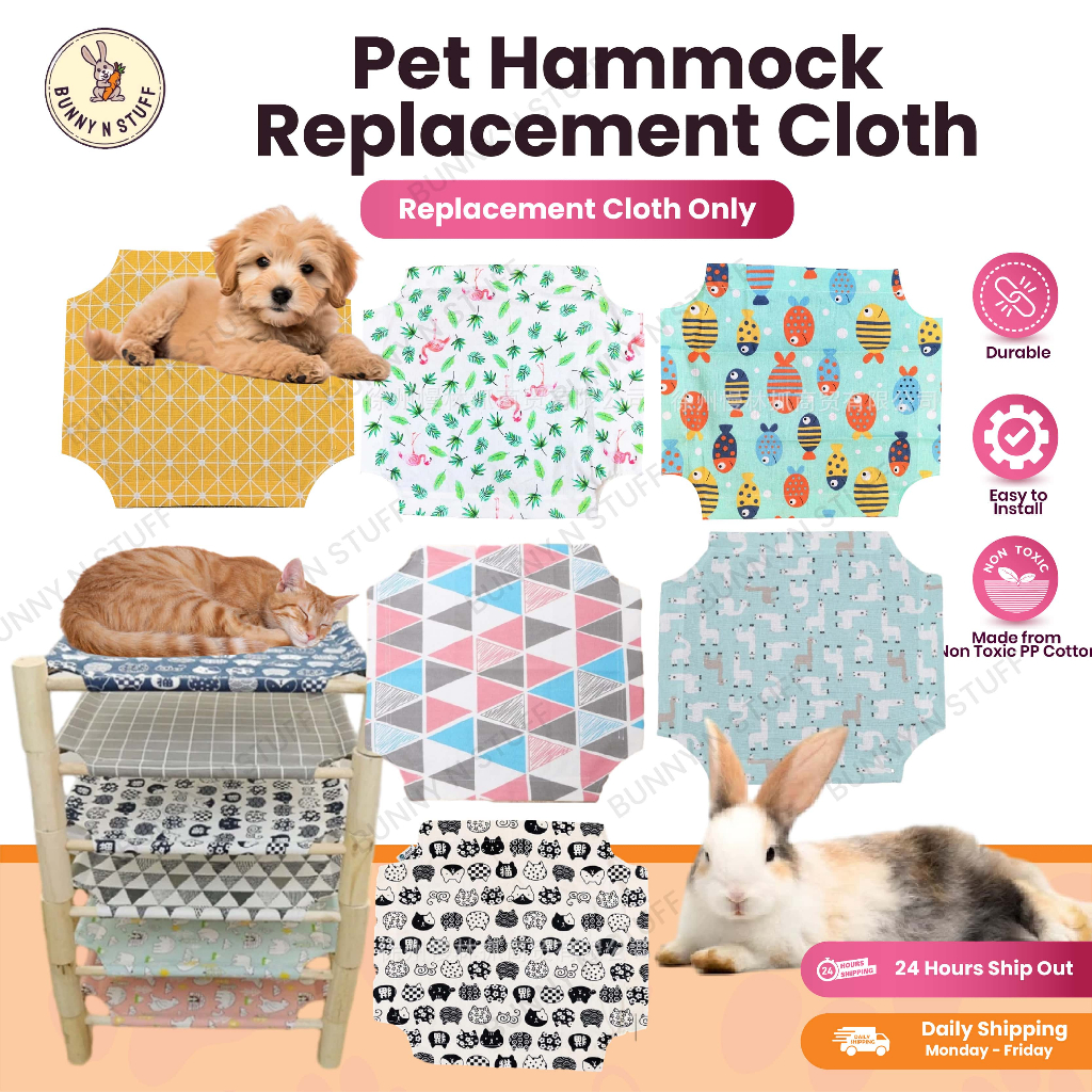 Pet Replacement Cloth Kain Katil Kucing Cat Hammock Canvas Cloth Wooden ...