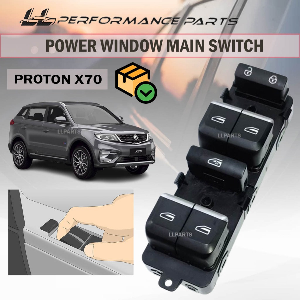 Driver Power Window Switch With Up/Down & Backlit Buttons