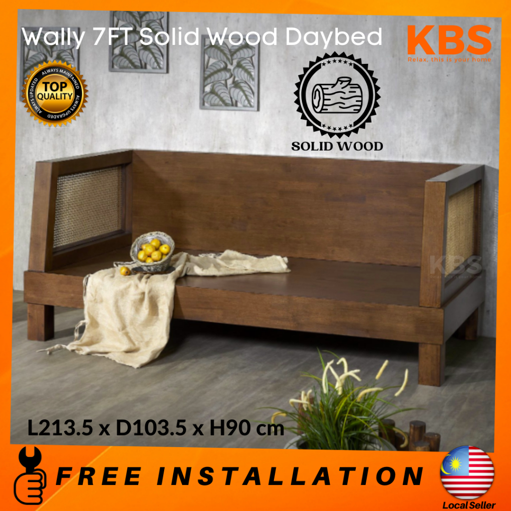(FREE Installation+ Shipping) KBS Wally 7FT Solid Wood Daybed / Full ...