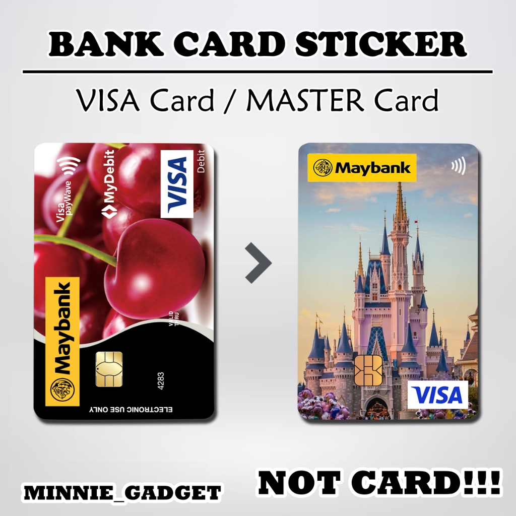 [ Castle ] For BANK Card Sticker Cover / MASTER / VISA / CREDIT/ DEBIT ...