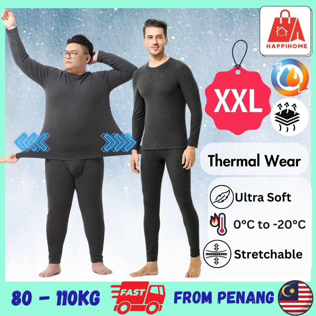 Plus Size Winter Thermal Underwear Man Long John Men Heattech Man 冬天保暖衣 ...
