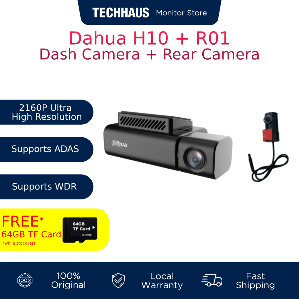 Dahua DASHCAM H10 + Rear Camera R01 with 2160P ultra high resolution ...