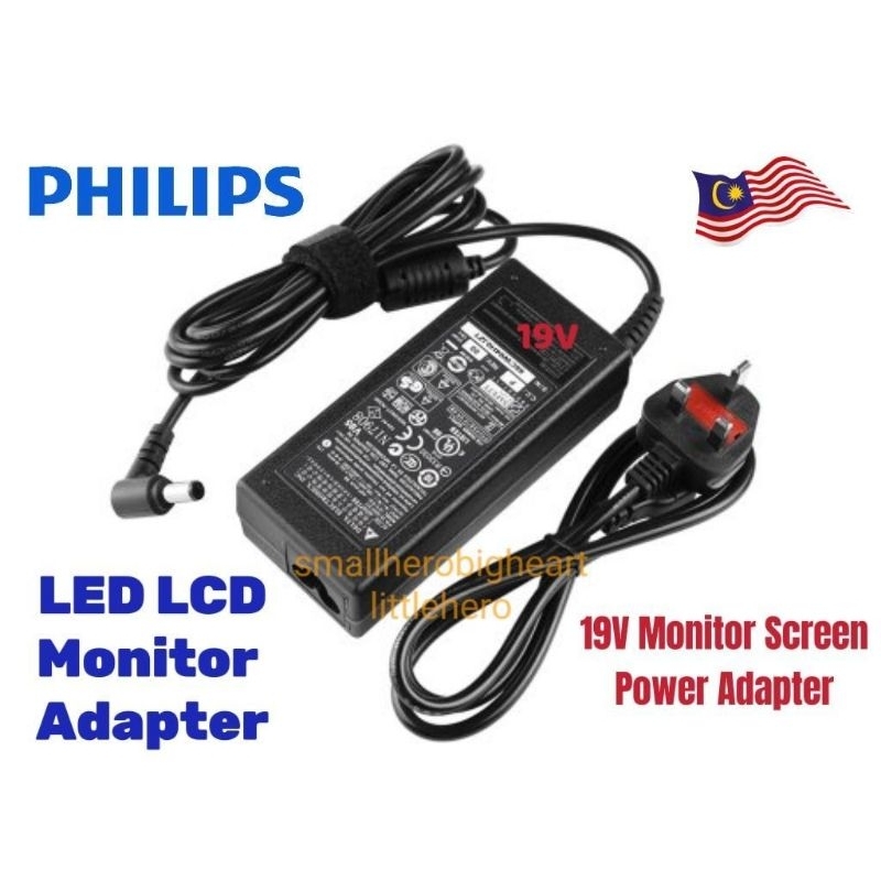 Replacement Adapter 19V Phillips LED LCD Monitor screen Power Adaptor ...