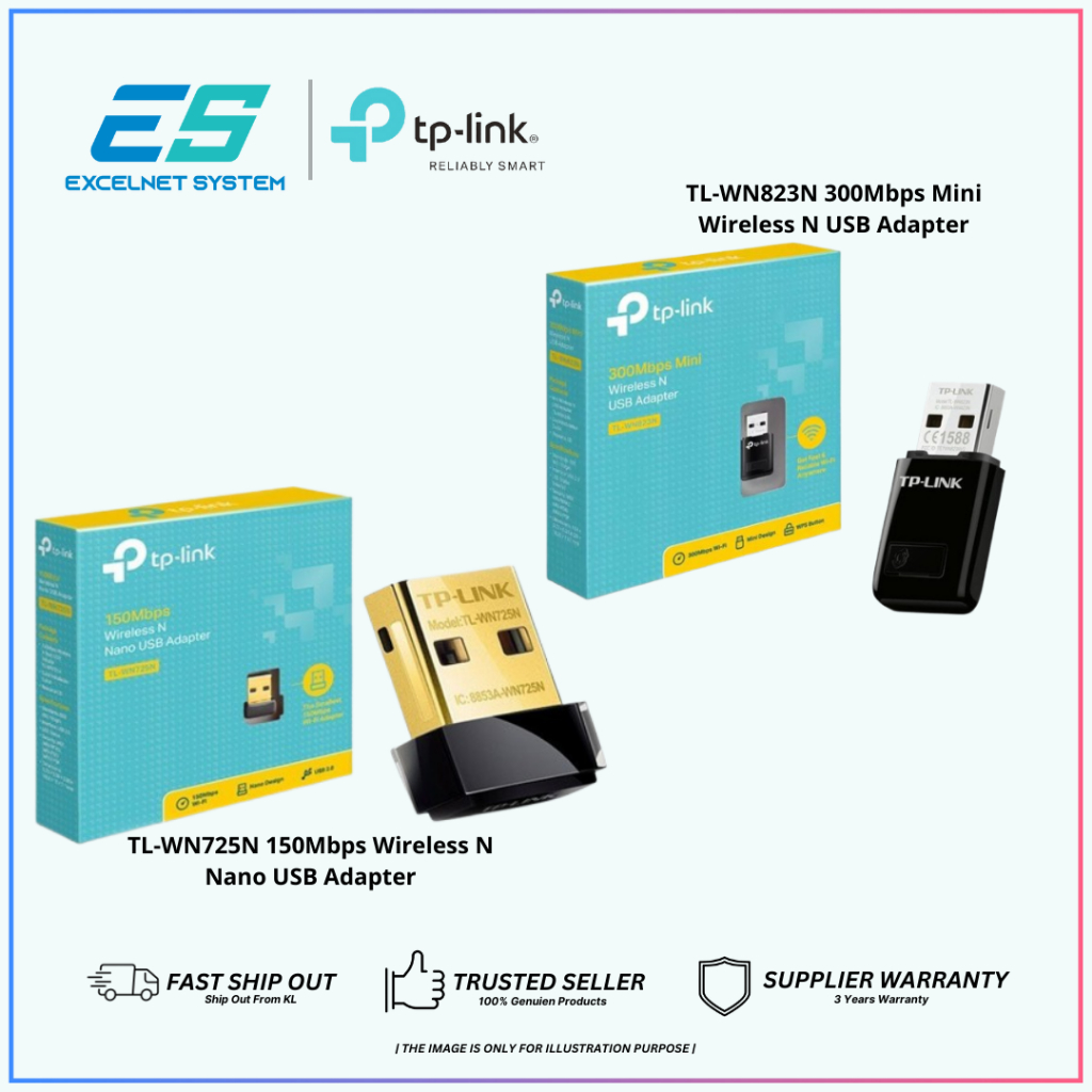 TP-Link Wireless N Wifi USB Nano Adaptor TL-WN823N (300Mbps) / TLWN725N ...