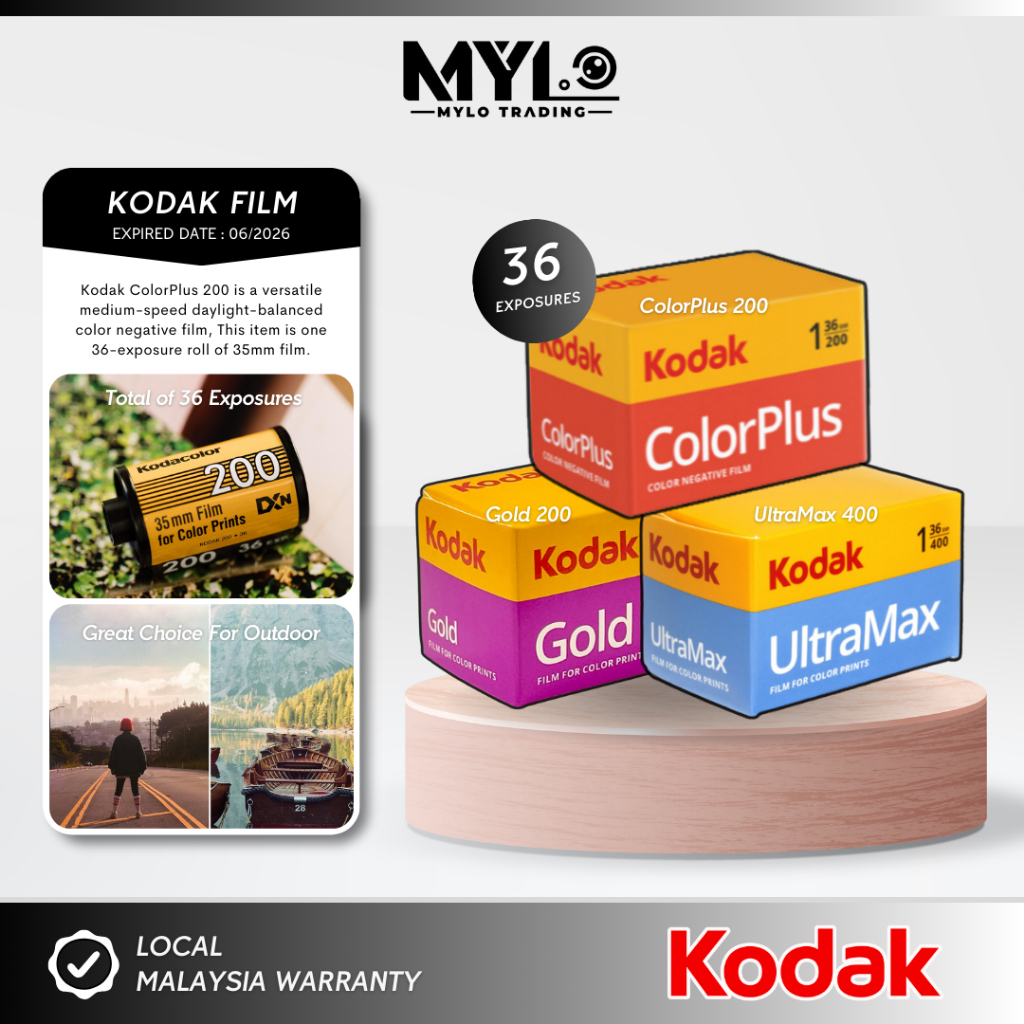 Kodak Ultramax 400 | Gold 200 | Kodak ColorPlus - Color Negative Film ...