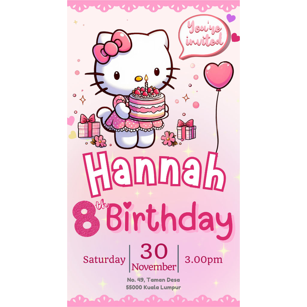 Birthday Invitation Digital Card | Ecard | Happy Birthday | Kids ...