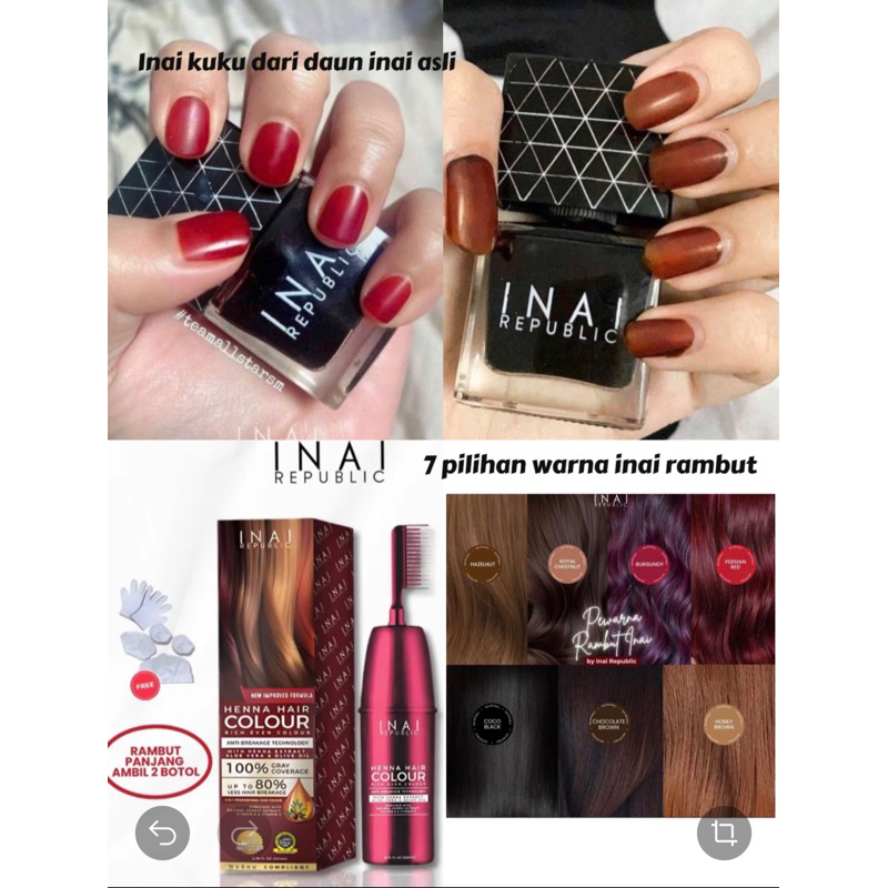 PRODUK INAI REPUBLIC INAI KUKU & PEWARNA RAMBUT HALAL KKM NOTIFY INAI ...