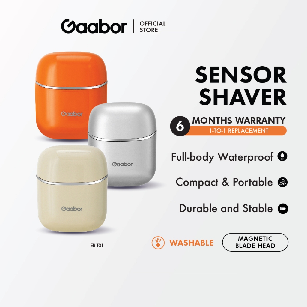 Gaabor Men Razor Type-C Charge Portable Shaver For Man Waterproof Dual Blade Gift Giving ER-T01 | Shopee Malaysia