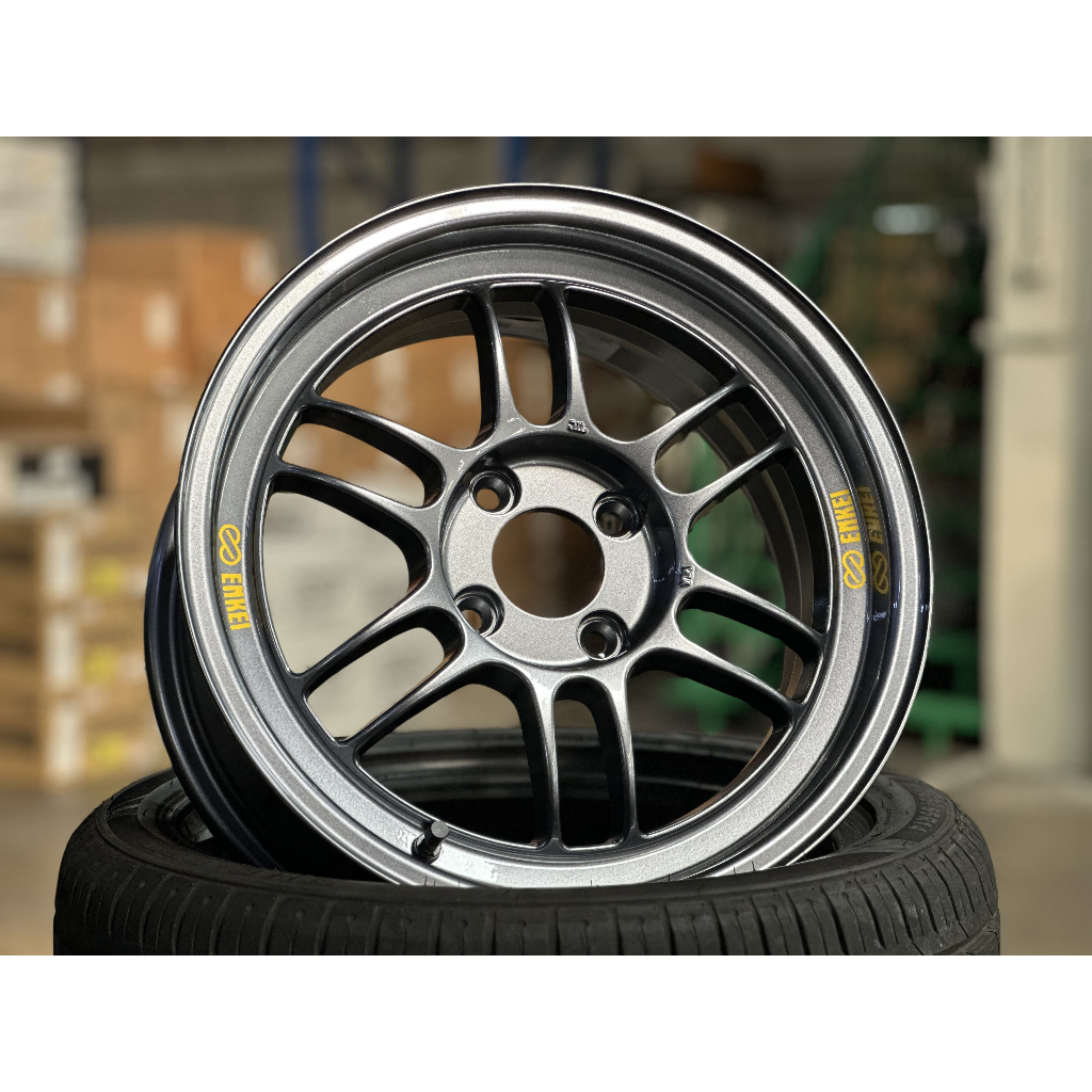 NEW 15X7J Enkei RPF1 Japan Rim (set of 4) Gun Metallic 4X100 City Jazz ...