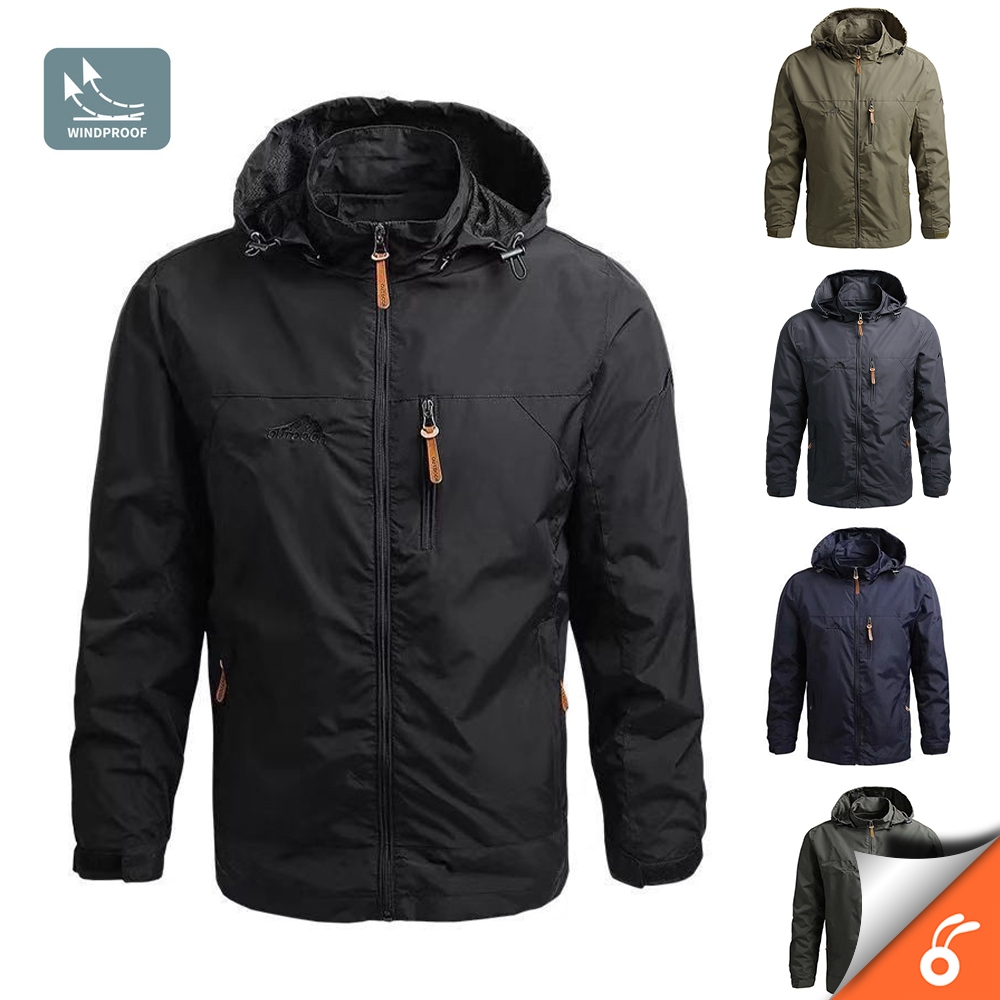 0352 BRIGHT Men Jacket Outdoor Shark Skin Hooded Windproof Water ...