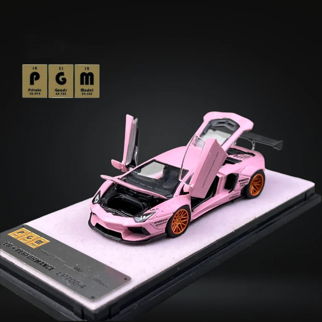 PGM 1/64 Lamborghini Aventador LP700-4 LBWK Pink Fully Openable ...