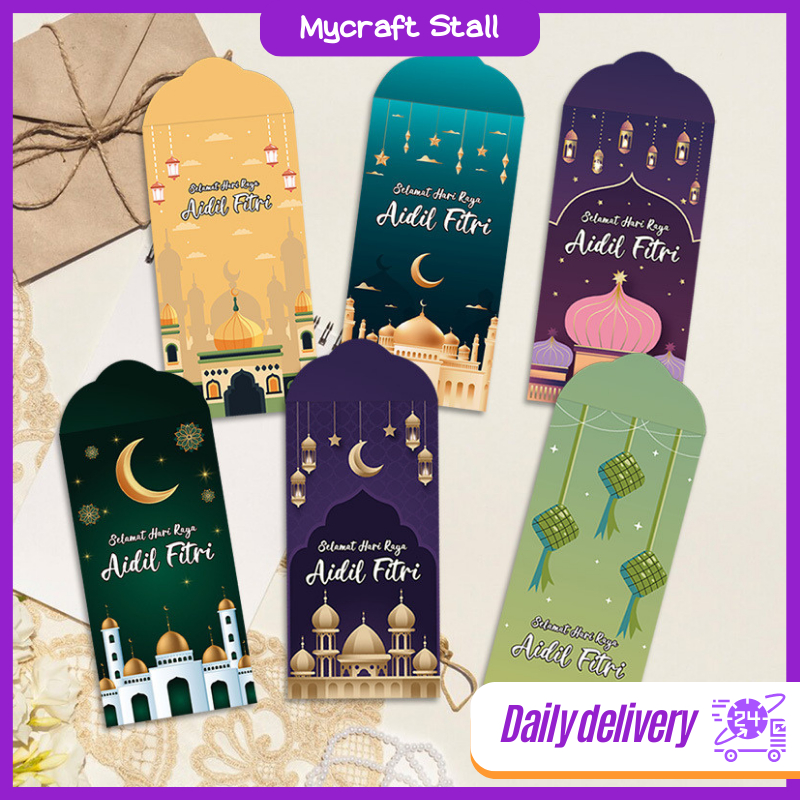 6pcs 2026 Sampul Duit Raya Murah ANG PAU RAYA CUTE HARI RAYA AIDILFITRI ...