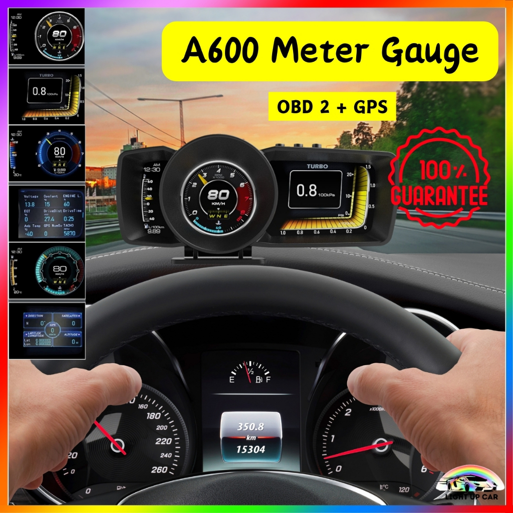 LUC CAR LED ALL CAR USE A600OBD GAUGE METER OBD2 METER OBD+GPS A600 ...
