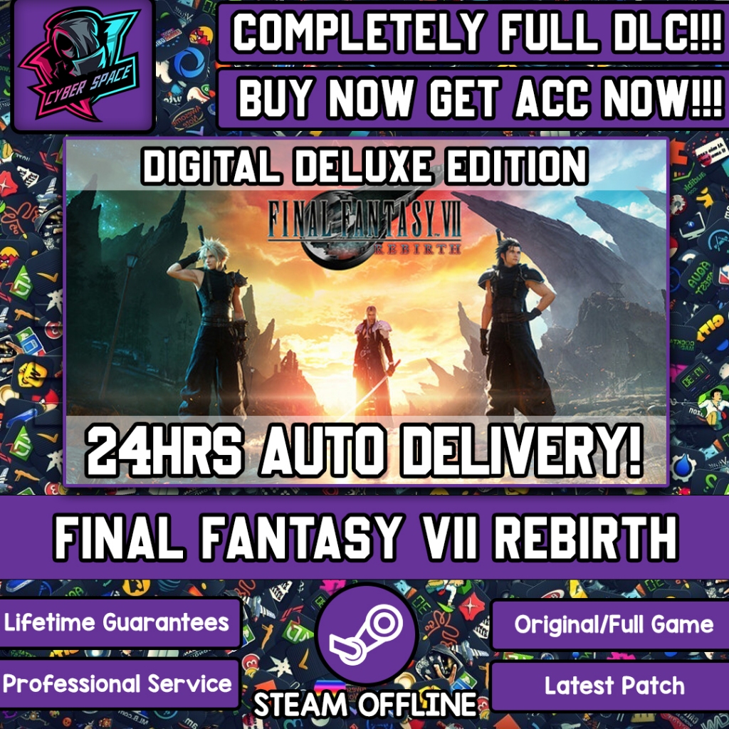 FINAL FANTASY VII REBIRTH | 7 [Auto Delivery] [Steam Offline] [Full DLC ...