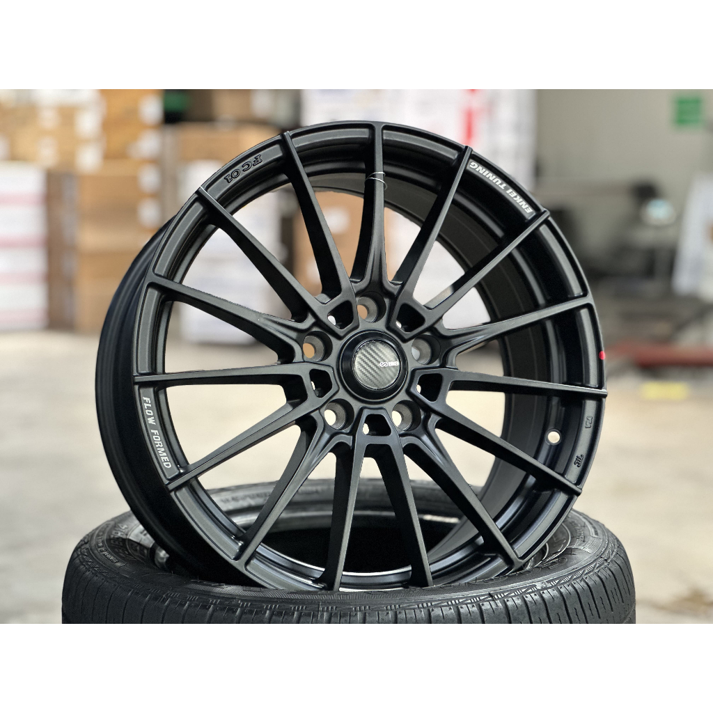 NEW 17X7.5J Enkei Tuning FC01 Rim (set of 4) Black 5X114.3 for Civic ...