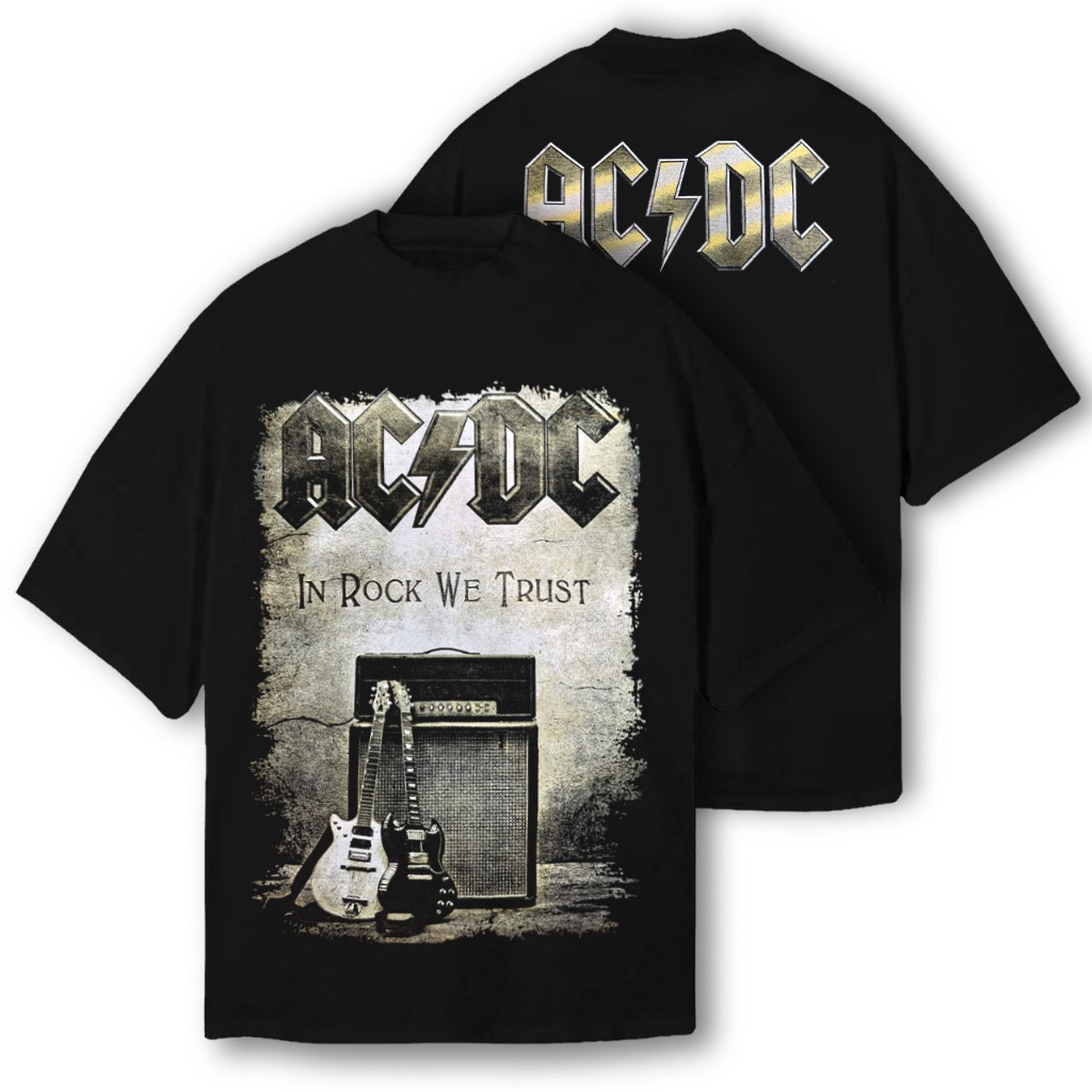 ACDC WHITE TSHIRT 100% PREMIUM SOFT COTTON 230GSM | Shopee Malaysia