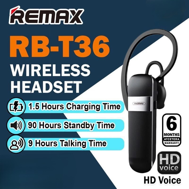 Remax RB-T36 Bluetooth Wireless Handsfree 100% Original | Shopee Malaysia