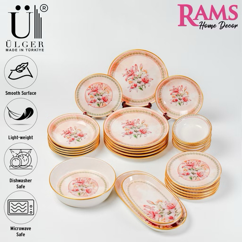 NEW ARRIVAL TURKEYS DESIGN VIVA 27 Pcs High Quality Porcelain Dinner ...