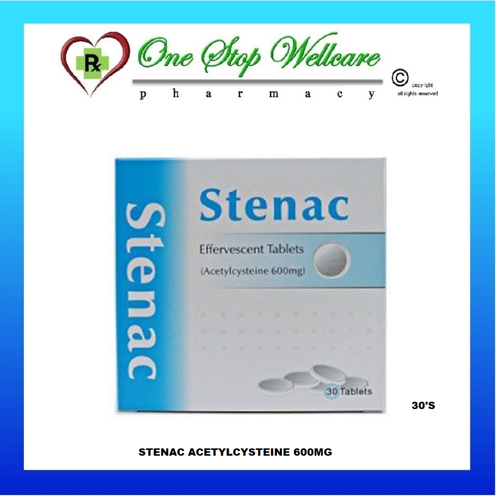 STENAC ACETYLCYSTEINE 600MG 30'S (1 BOX) (EXP: 04/2028) | Shopee Malaysia