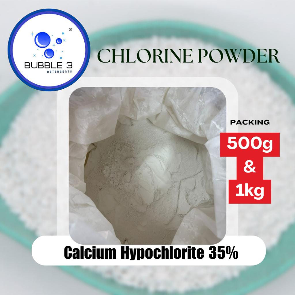 Calcium Hypochlorite 35% (500g & 1kg )/ Chlorine Powder/ Swimming Pool ...
