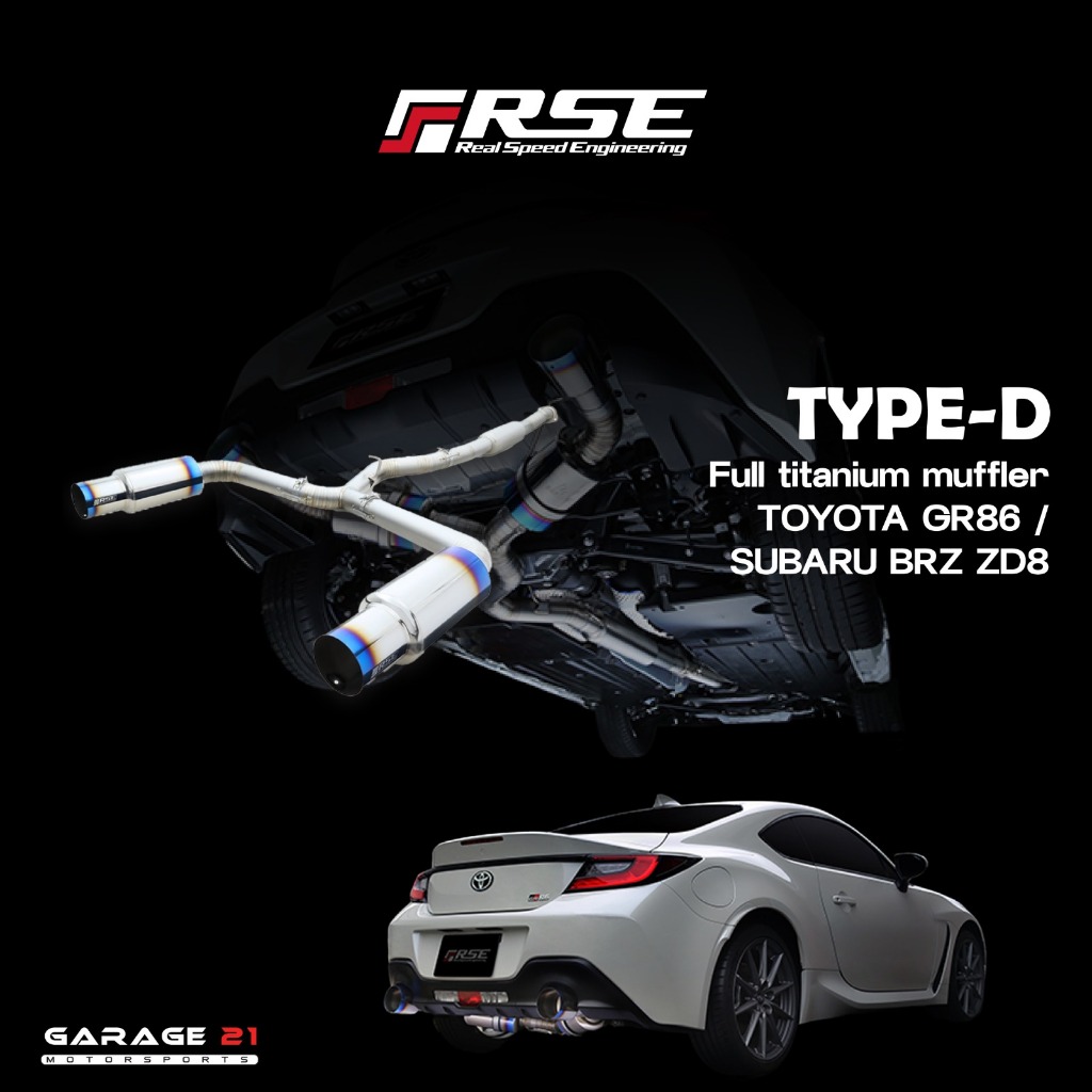 SPDZ1 5” Dual Wall Stainless Steel Exhaust for Subaru BRZ & Toyota GR86