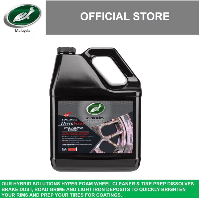 Turtle Wax Hybrid Solution Hyper Foam Wheel Cleaner & Tire Prep 3.79L ...