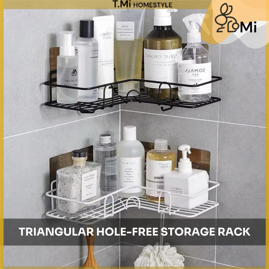 TMi Rack Bathroom Rack Kitchen Rack Metal Wire Wall Mount Corner Shelf ...