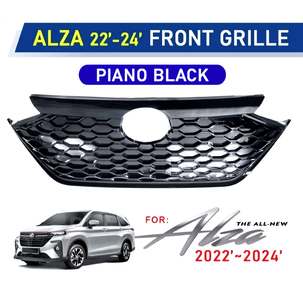 Perodua Alza 2022-2026 GR Front Grill ABS Glossy Black | Shopee Malaysia