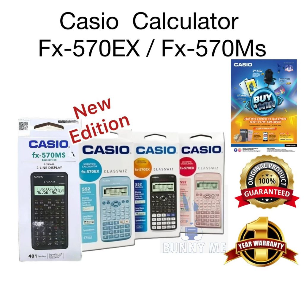 ORIGINAL CASIO SCIENTIFIC CALCULATOR CLASSWIZ FX-570EX FX-570MS