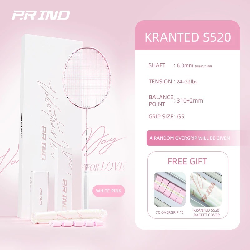 P.R IND KRANTED S 520 浦銳 狂徒 S 520 進攻型 羽毛球拍 全碳素 2025年 情人節禮物 BADMINTON ...