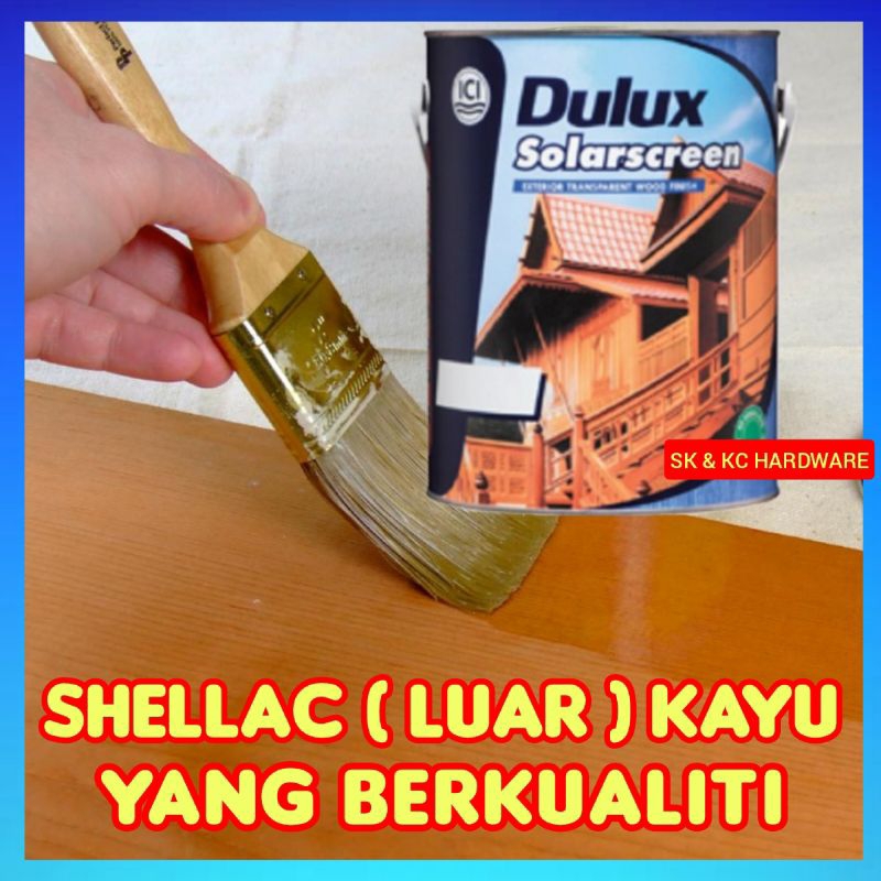 1Litre DULUX Shellac ( Solarscreen ) Wood Varnish Anti-Fungal / Cat ...
