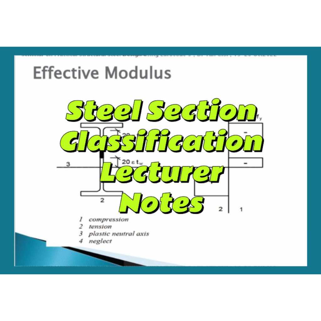 Lecture PDF Notes - Steel Section Classification lecture Design Notes ...