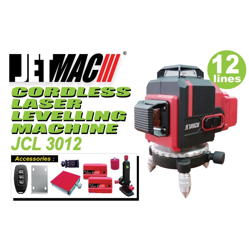 JETMAC CORDLESS LASER LEVELLING MACHINE(JCL3012) | Shopee Malaysia