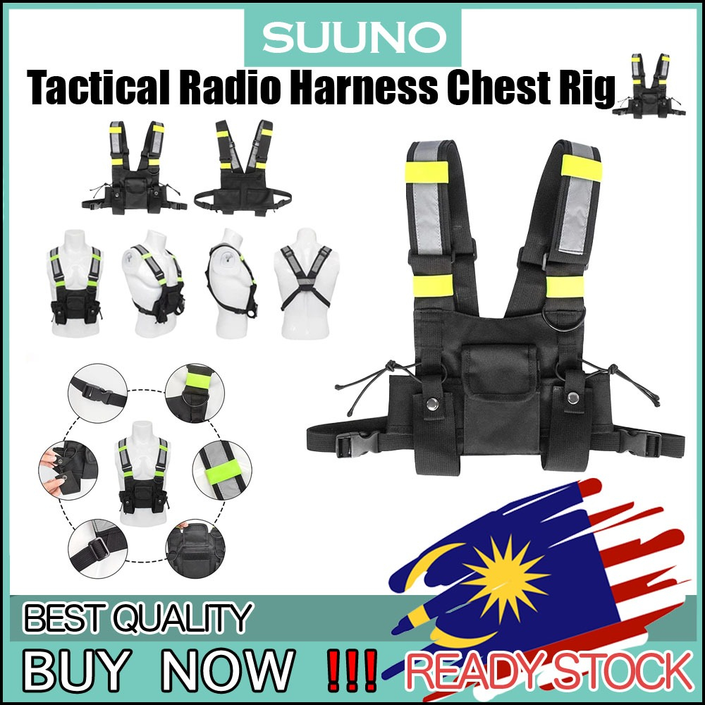 Universal Radio Chest Harness - Adjustable Vest For Two-Way Radios, Rescue, Hiking, Work