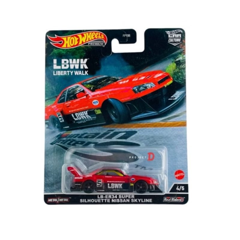 HOT WHEELS PREMIUM CAR CULTURE LB-ER34 SUPER SILHOUETTE NISSAN SKYLINE ...