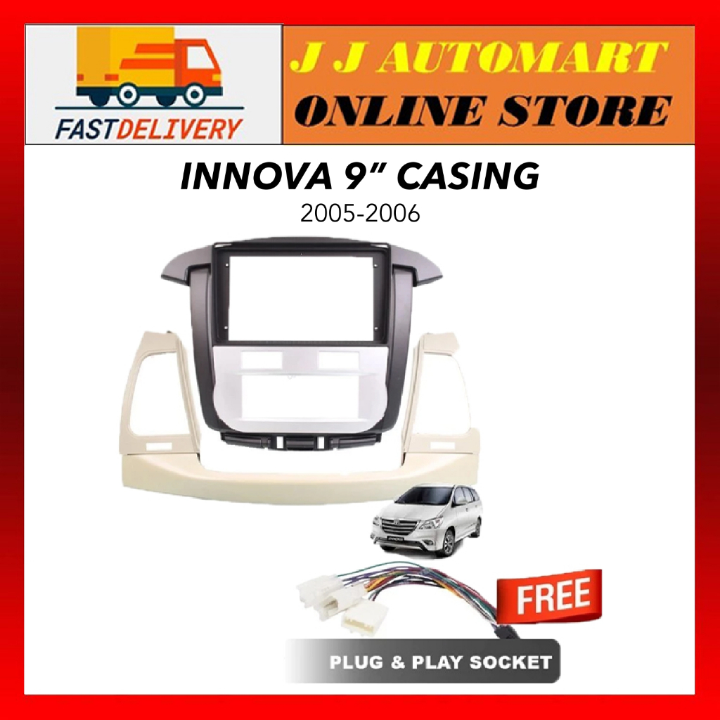 Toyota Innova 2007 to 2010 9 inch car Android Player casing with socket ...