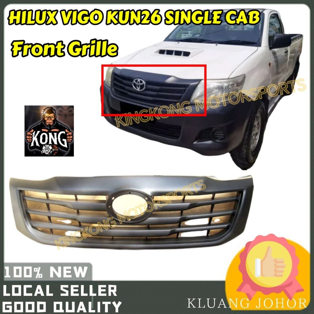 TOYOTA HILUX VIGO KUN26 SINGLE CAB GRILLE BLACK FRONT SALUNG DEPAN OEM ...