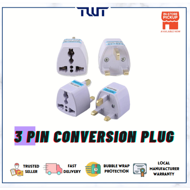 3 Pin Plug Socket Adapter High Quality Converter Universal Travel ...