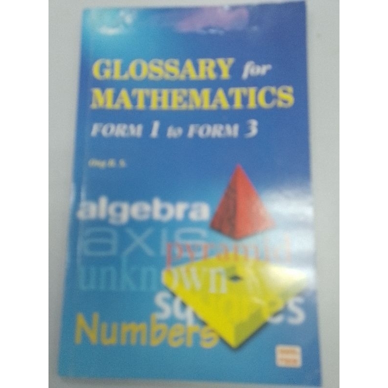 Glossary for Mathematics form 1 to form 3- Ong B. S | Shopee Malaysia