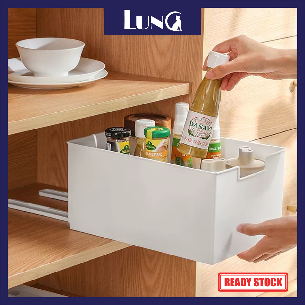 Multifunctional kitchen cabinet paste storage box Drawer dust-proof ...