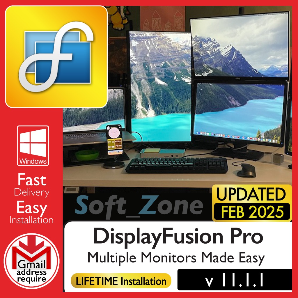 DisplayFusion Pro 11.1.1 Multiple Monitors Made Easy Windows