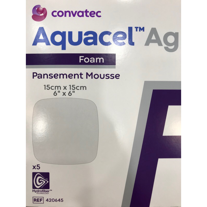 (420645) ConvaTec Aquacel Ag Pansement Mousse Foam 15cm x 15cm (1 Piece ...