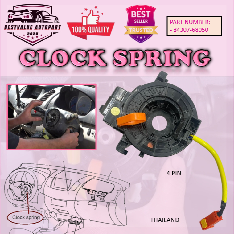 TOYOTA VIOS NCP93 / WISH ZNE 2010 / ESTIMA ACR50 CLOCK SPRING SPIRAL ...