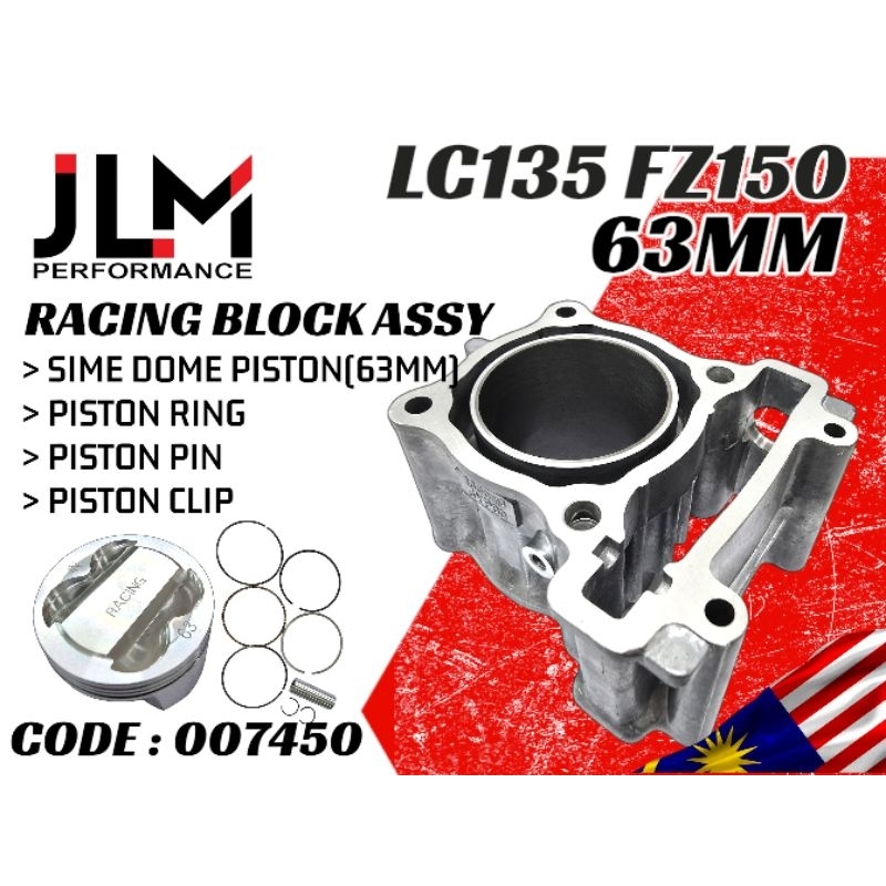 JLM LC135 V1 - V7 FZ150 62MM 63MM 65MM RACING BLOCK SET SIME DOME ...