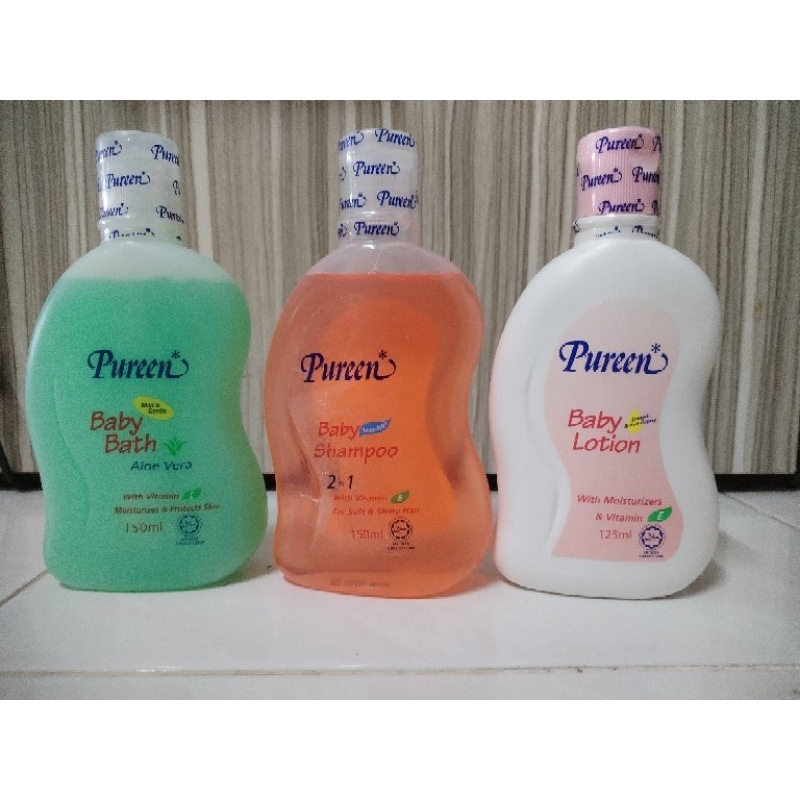 Pureen Baby Shower Set (Baby Shampoo, Baby Bath, Baby Lotion) | Shopee ...