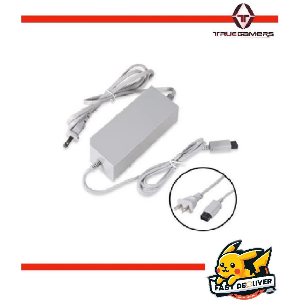 NINTENDO WII / WII U CONSOLE PREMIUM REPLACEMENT 240V POWER AC ADAPTOR ...