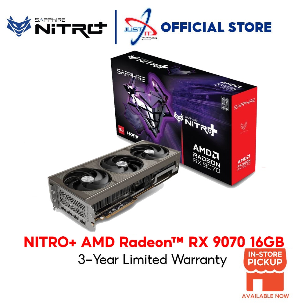 SAPPHIRE NITRO + AMD Radeon RX 9070 GAMING 16GB GDDR6 GRAPHICS CARD ...