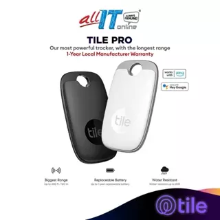 Tile Pro (2022) Powerful Bluetooth Tracker, Keys Finder and Item Locator, Up to 400 ft. Range - (1-Pack/2-Pack)
