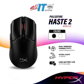 HyperX Pulsefire Haste 2 Wireless Gaming Mouse with  HyperX 26K Sensor, Ultra-lightweight Design (6N0B0AA/6N0A9AA)