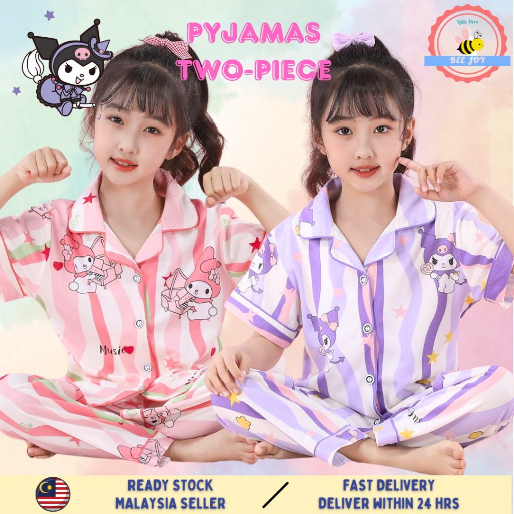 beejoy-2-12yo-pyjamas-baby-girl-sleepwear-set-kuromi-cute-cotton-melody